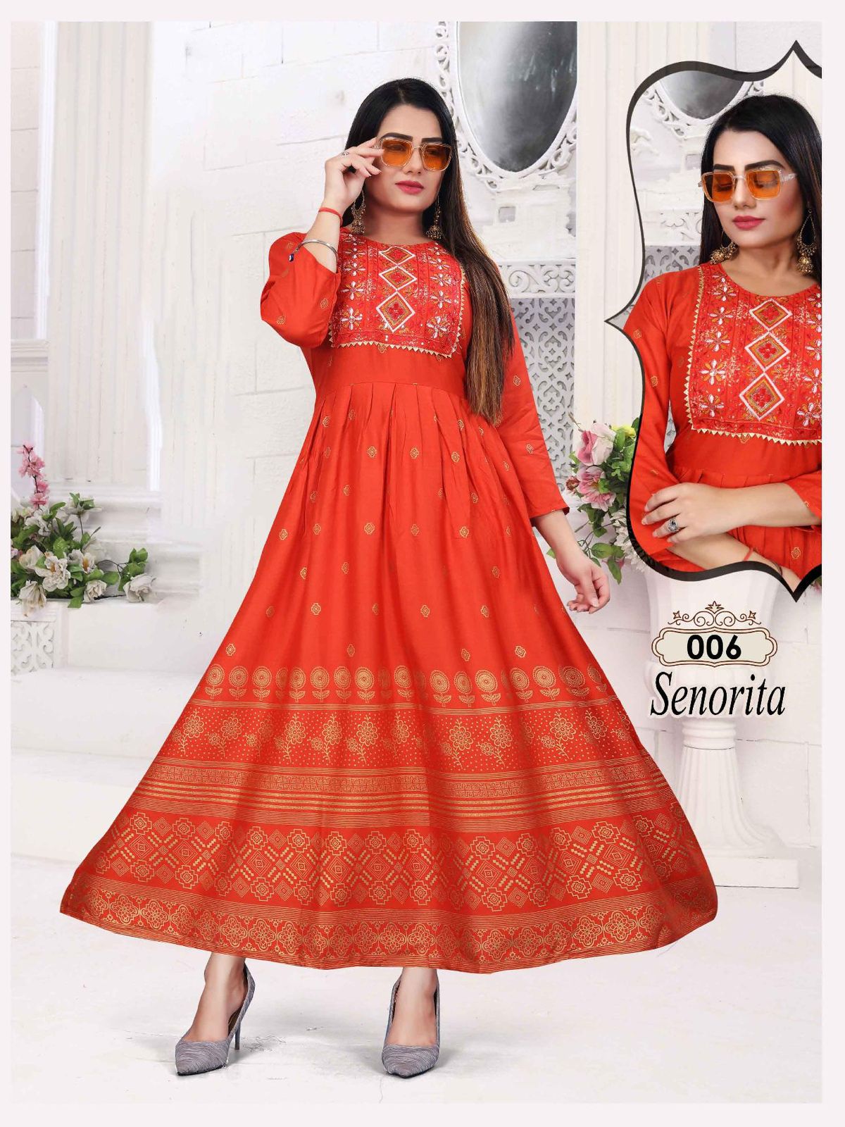 Ft Senorita 1 Rayon Printed Wholesale Kurti Collection